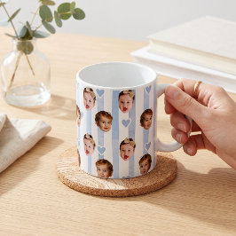 Caneca De Café Copo com Faixa de Foto Personalizada | Bebê Fofo