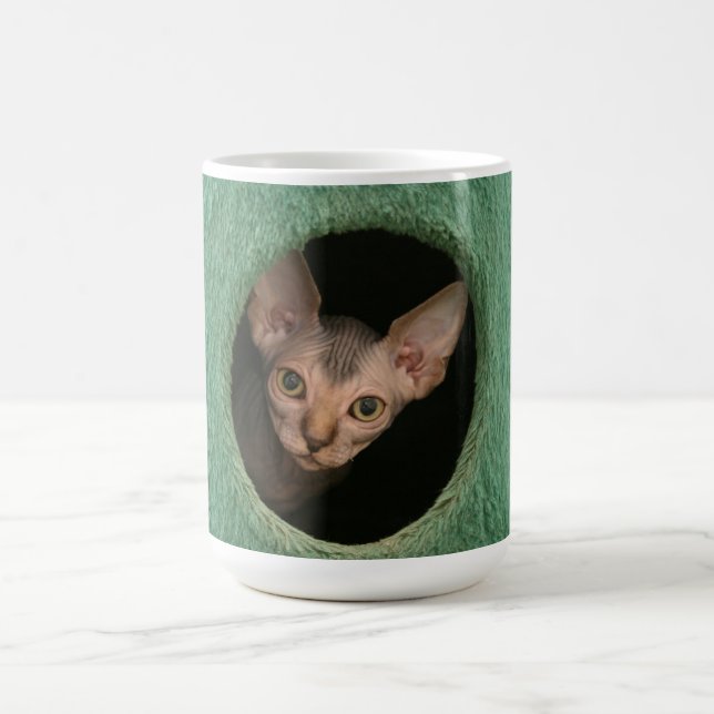 Caneca De Café Copo com um gatinho bonito do sphynx (Centro)