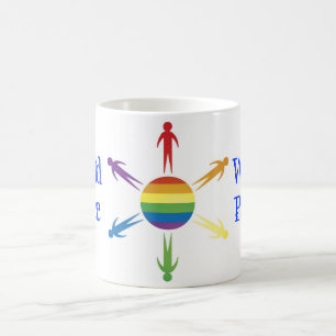 Caneca De Café Copo da paz de mundo
