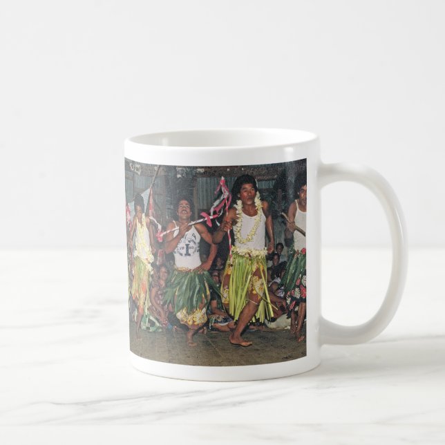 Caneca De Café Copo, dançarinos tonganeses, "onde o dia começa " (Direita)