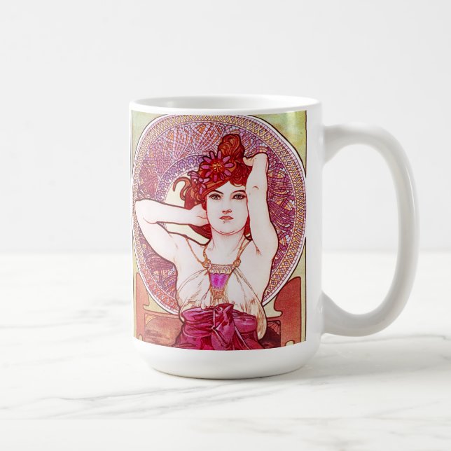 Caneca De Café Copo de café Amethyst de Alphonse Mucha (Direita)