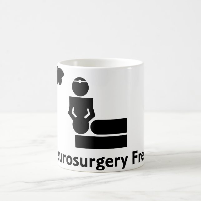 Caneca De Café Copo de café arrepiante da neurocirurgia (branco) (Centro)