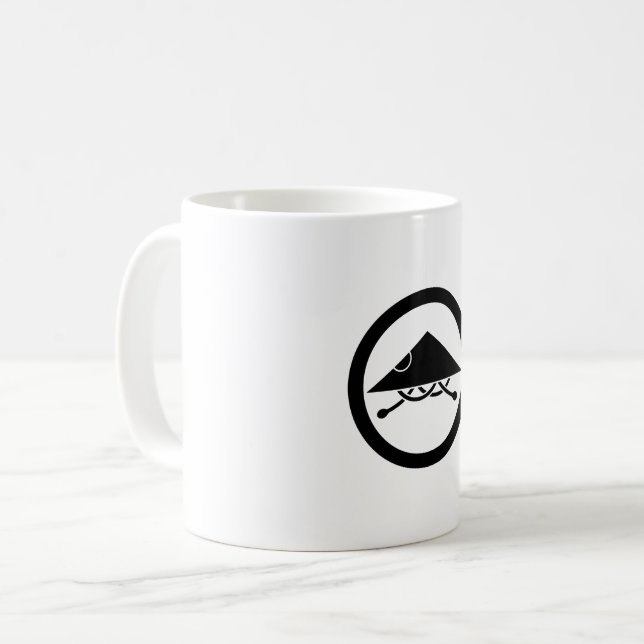 Caneca De Café Copo de café com capacete Ashigaru em círculo (Frente Esquerda)
