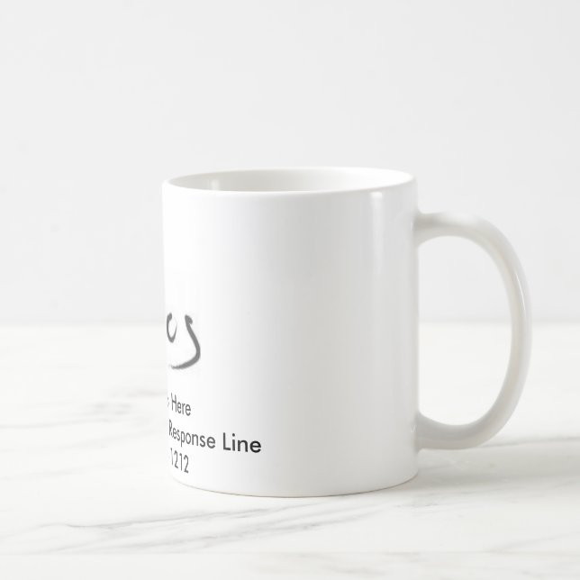 Caneca De Café Copo de café com seu número de telefone das (Direita)