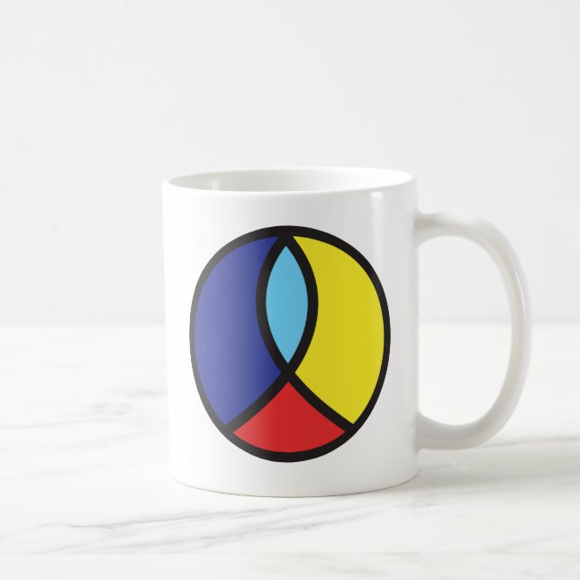 Caneca De Café Copo de café cristão do sinal de paz (Direita)