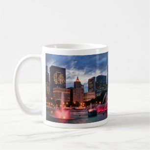 Caneca De Café Copo de café da skyline de Chicago