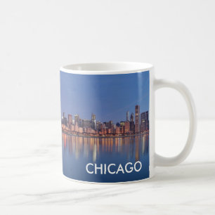 Caneca De Café Copo de café da skyline de Chicago