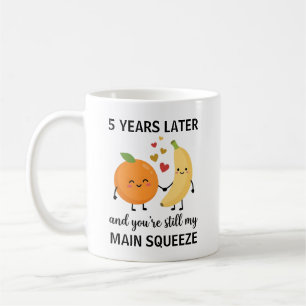 Caneca De Café Copo de Café de Aniversário de 5 anos Fruta Aniver