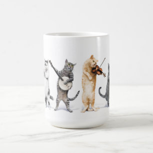Caneca De Café Copo de café de gato orquestra