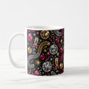 Caneca De Café Copo de Café de Natal Bola de Disco Glam Festa de
