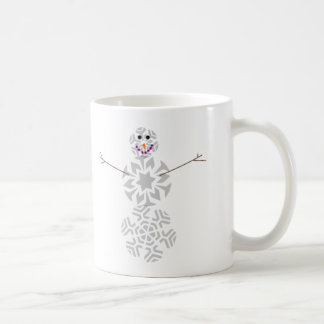 Caneca De Café Copo de café do boneco de neve do floco de neve