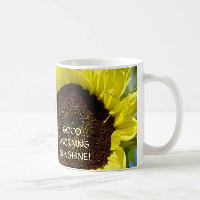 Caneca De Café Copo de Café GIRASSÓIS BOM DIA SOL! (Direita)