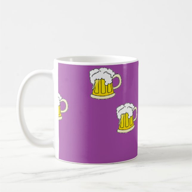 Caneca De Café Copo de cerveja espumante em roxo (Esquerda)