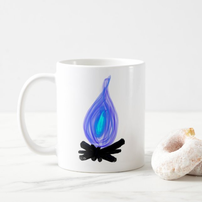 Caneca De Café Copo de Fogo Azul (Com Donut)