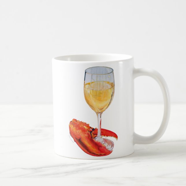 Caneca De Café Copo de Vinho e Pinça de Lagosta (Direita)