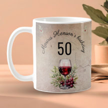 Copo de Vinho Tinto Azeitona Aquarela 50º Aniversá