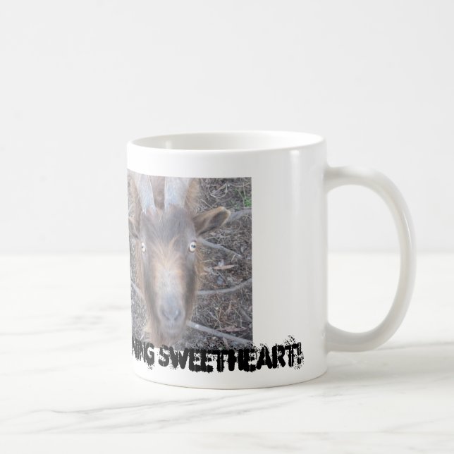 Caneca De Café Copo engraçado da cabra (Direita)