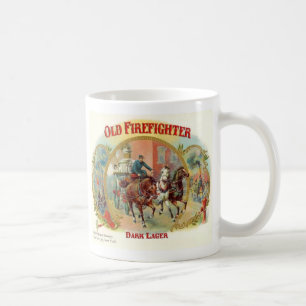 Caneca De Café Copo escuro da cerveja pilsen do sapador-bombeiro