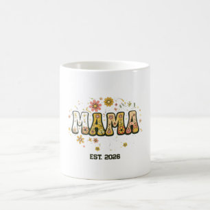 Caneca De Café Copo Floral Retro Mama - Vintage Groovy dos Anos 7