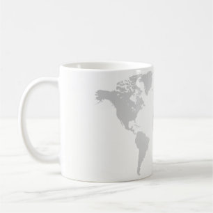 Caneca De Café Copo - globo, mapa do mundo
