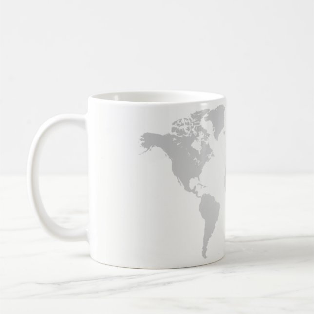 Caneca De Café Copo - globo, mapa do mundo (Esquerda)