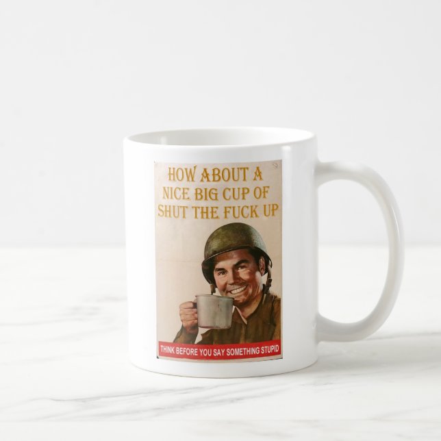 Caneca De Café Copo grande agradável de STFU (Direita)
