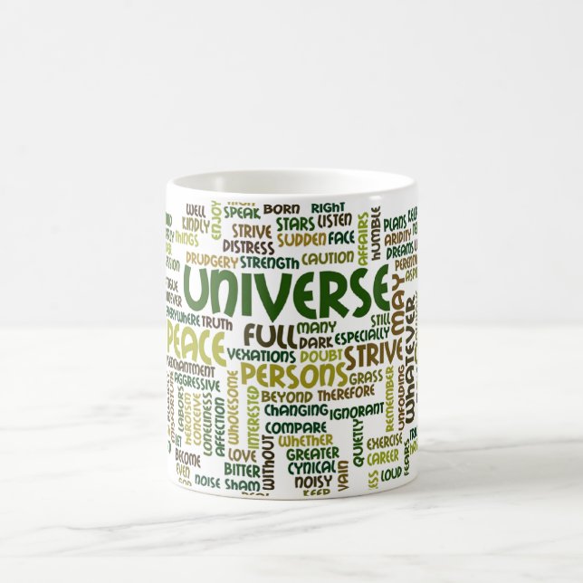 Caneca De Café Copo inspirador da nuvem da palavra dos Desiderata (Centro)