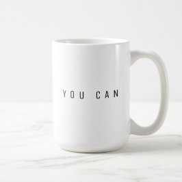 Caneca De Café Copo Motivacional Minimalista VOCÊ PODE