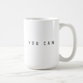 Caneca De Café Copo Motivacional Minimalista VOCÊ PODE