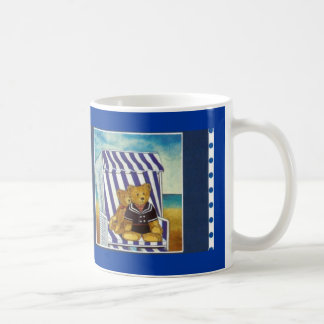 Caneca De Café Copo motivo de aguarela “Teddys em Strandkorb "