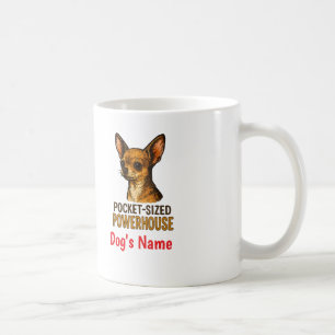 Caneca De Café Copo Personalizado Chihuahua Potência de Bolso