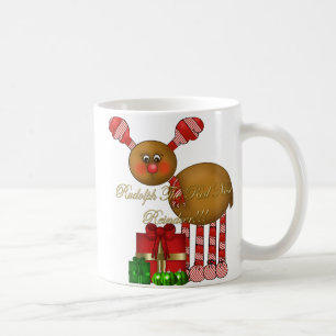 Caneca De Café Copo-Rudolph a rena vermelha do nariz