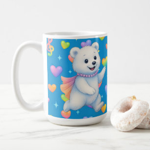 Caneca De Café Copos de festa personalizados da Zarah, a Ursa Pol