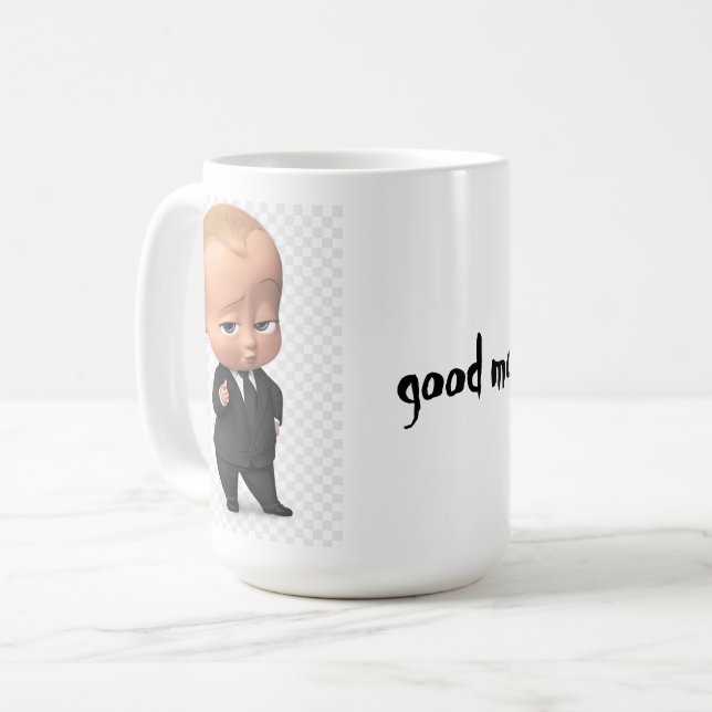 Caneca De Café copos matinais com o chefe bebê. (Frente Esquerda)