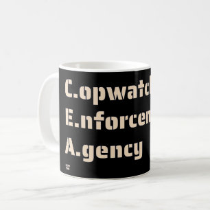 CANECA DE CAFÉ "COPWATCH ENFORCECE AGENCY"        