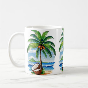 Caneca De Café Coqueiro Ilha Tropical