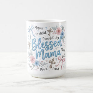 Caneca De Café Coquete Botânico Dia das Mães/Mãe Abençoada