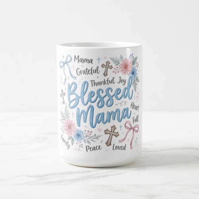 Caneca De Café Coquete Botânico Dia das Mães/Mãe Abençoada (Centro)