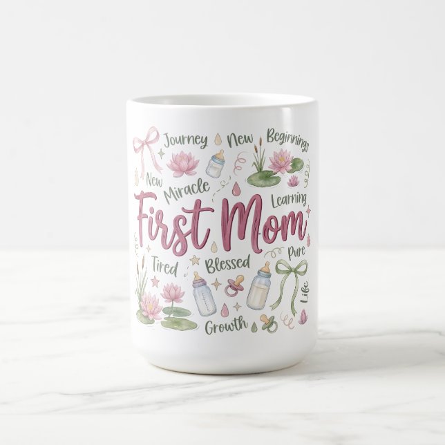 Caneca De Café Coquete Botânico Dia das Mães/Nova Mãe (Centro)