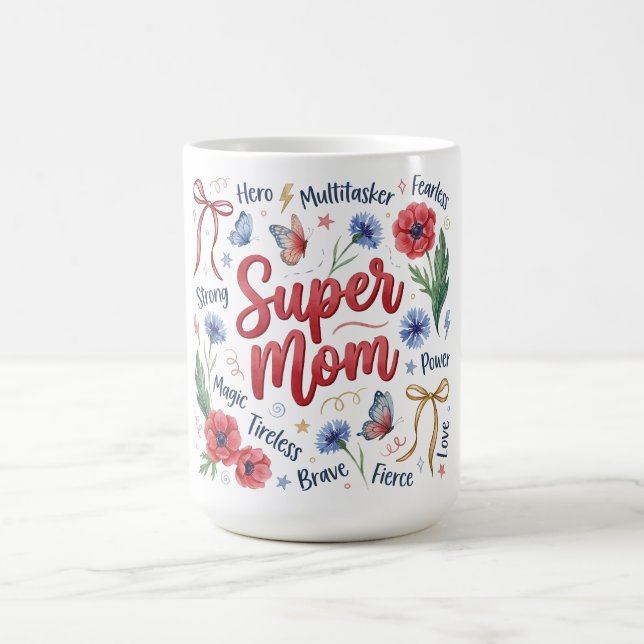 Caneca De Café Coquete Botânico Dia das Mães/Super Mãe (Centro)