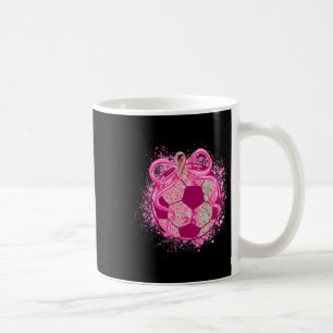 Caneca De Café Coquete de Futebol Laço Conscientização do Câncer
