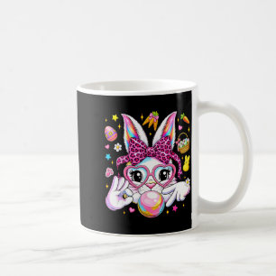 Caneca De Café Coquete leopardo cara de coelho fofo arco seis