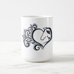 Caneca De Café Coquette Black Hearse Horse Girl Feminine Elegante
