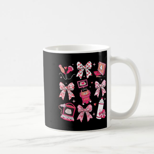 Caneca De Café Coquette Bow Sonographer Valentine Ultrasound Tech (Direita)
