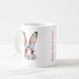Caneca De Café Coquette Bunny Arco Páscoa Mug
