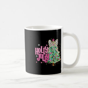 Caneca De Café Coquette Christmas Colorful Holly and Jolly Cristo