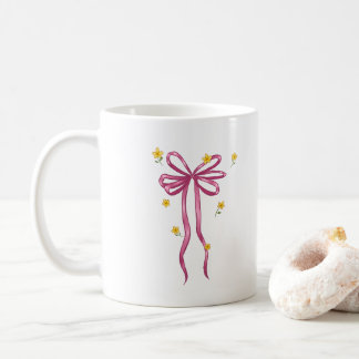 Caneca de Café Coquette Just A Girl Pink Ribbon