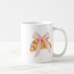 Caneca De Café Coquette Pink Arco Croissant Baker