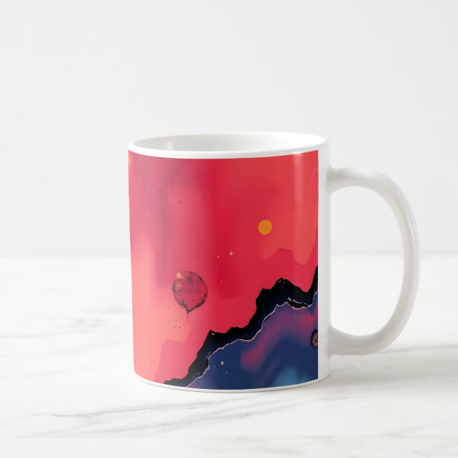 Caneca De Café Cor Abstrata Colorida (Direita)