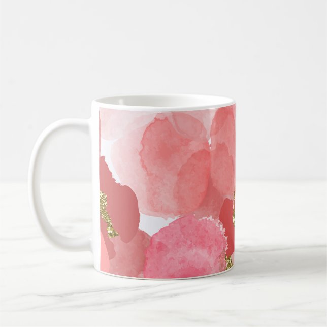 Caneca De Café Cor, abstrato, padrão uniforme diversificado com c (Esquerda)